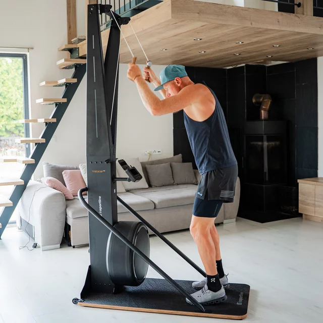 Trenażer narciarski inSPORTline Velocer SKI ∙ 16 stopni oporu ∙ 21 programów ∙ system magnetyczno-powietrzny ∙ nośność 150 kg