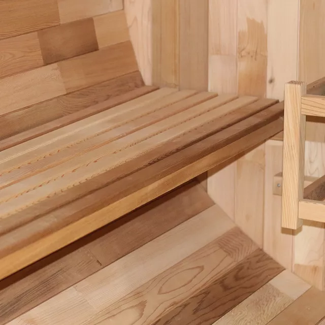 Beczkowa sauna ogrodowa inSPORTline Viduor 300 ∙ zewnętrzna z werandą ∙ dla 3 osób ∙ cedrowe drewno ∙ zestaw akcesoriów ∙ moc 6 kW