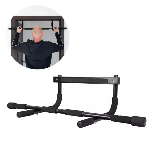 Drążek drzwiowy inSPORTline DCB100 ∙ długość 91 cm ∙ kompaktowy montaż ∙ nośność 110 kg ∙ 3 kąty chwytu