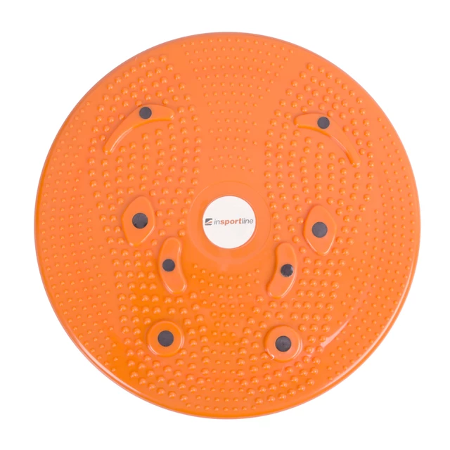 Twister z magnesami inSPORTline Magnetic ∙ obrotowy ∙ pomarańczowy ∙ Ø25 cm ∙ waga 0,54 kg ∙ max 100 kg ∙ punkty masujące - Pomarańczowy - Pomarańczowy