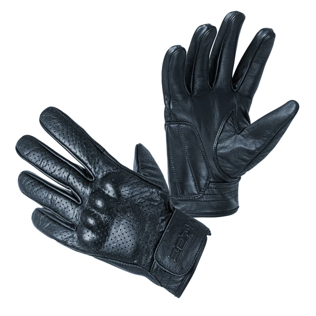 Skórzane rękawice motocyklowe W-TEC Modko - sunlight - Ciemny niebieski