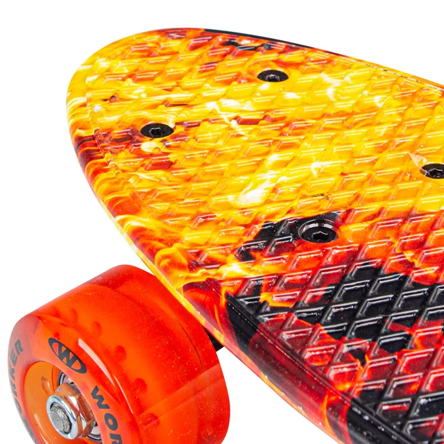 Deskorolka dla dzieci penny board typu fiszka marki WORKER Colorico 17" ∙ deck PP antypoślizgowy ∙ koła 54 mm ∙ łożyska ABEC 7 - Angry Green (żółto-zielony)