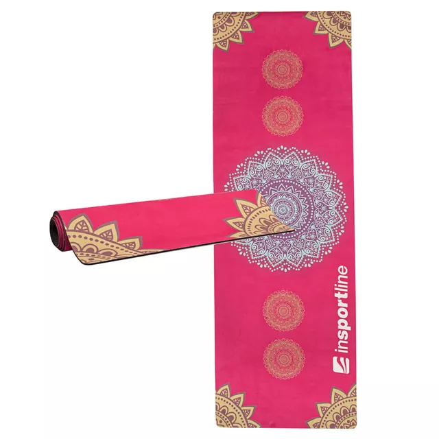 Mata do jogi Sunshine inSPORTline – zamszowa 183 × 61 cm ∙ 4 mm ∙ antypoślizgowa - Czerwony - Czerwony