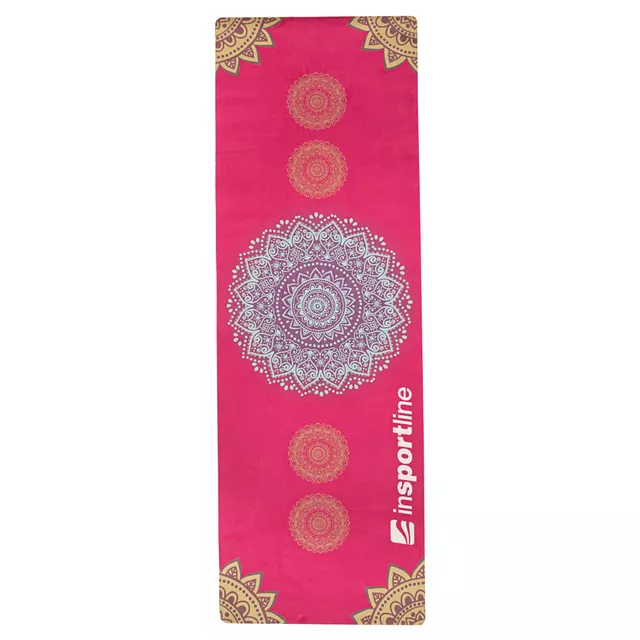Mata do jogi Sunshine inSPORTline – zamszowa 183 × 61 cm ∙ 4 mm ∙ antypoślizgowa - Czerwony
