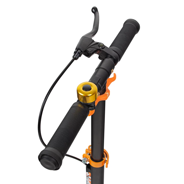 Hulajnoga składana inSPORTline Fricola · aluminiowa · koła 200 mm · waga 4,3 kg · nośność 100 kg · wys. 77-91 cm · hamulec ręczny/nożny - Czarno-turkusowy