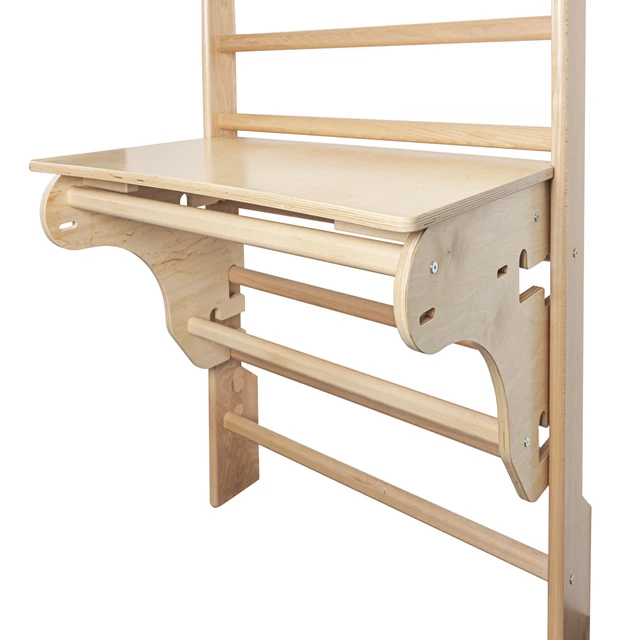 Drabinka gimnastyczna inSPORTline Dremar 250×90 cm ∙ 14 szczebli ∙ nośność 130 kg ∙ drewno bukowe ∙ drążek ∙ poręcze