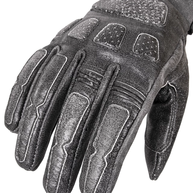 Skórzane rękawice motocyklowe W-TEC Whacker - Szary