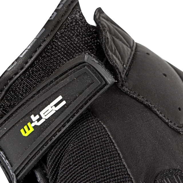 Skórzane rękawice motocyklowe W-TEC Rushin - Black-Fluo Yellow