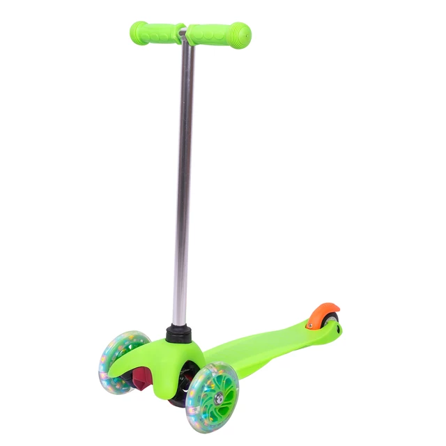 Hulajnoga trójkołowa WORKER Lucerino ∙ antypoślizgowa deska ∙ kółka LED 120 mm - Zielony - Zielony