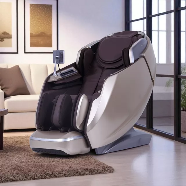 Fotel masujący inSPORTline Balsadena ∙ masaż 4D, powietrzny ∙ ogrzewanie ∙ Bluetooth ∙ Zero Gravity ∙ Zero Space - Beżowy