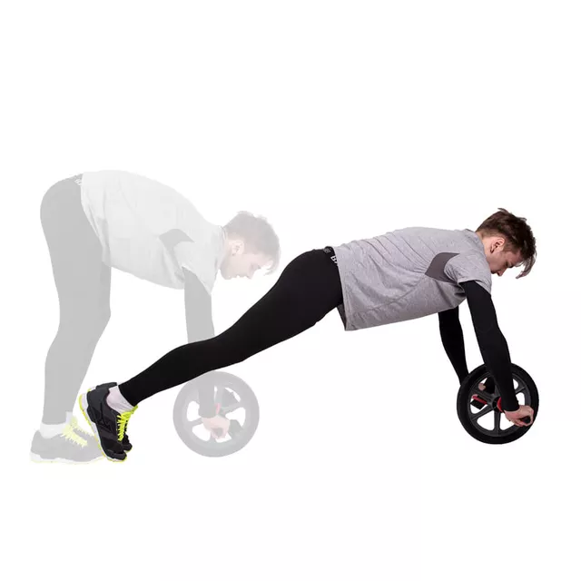 Wałek / roller do brzuszków Ab Roller inSPORTline AR1000 ∙ 35 cm ∙ wytrzymałość 110 kg ∙ antypoślizgowa powierzchnia