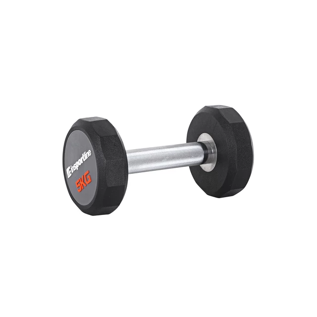 Hantle jednoręczne inSPORTline Profi CPU ∙ waga 2,5-50 kg ∙ kształt hex ∙ stal z gumą/PVC ∙ antypoślizgowy uchwyt