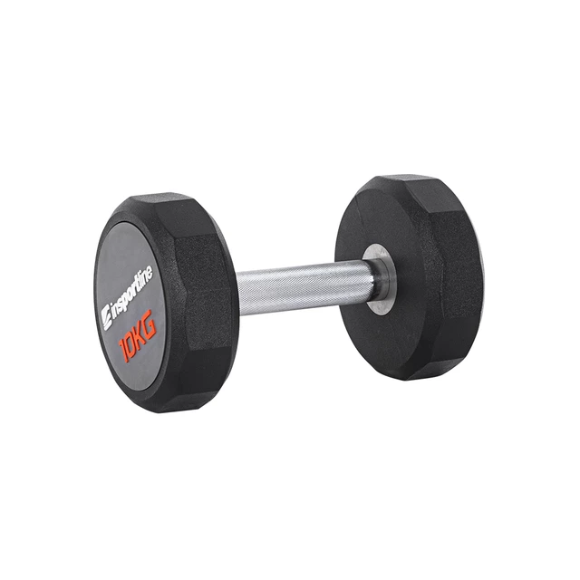 Hantle jednoręczne inSPORTline Profi CPU ∙ waga 2,5-50 kg ∙ kształt hex ∙ stal z gumą/PVC ∙ antypoślizgowy uchwyt