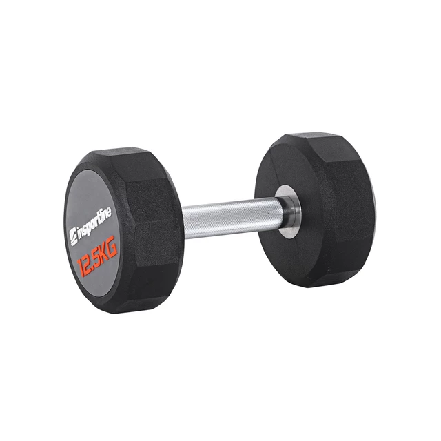 Hantle jednoręczne inSPORTline Profi CPU ∙ waga 2,5-50 kg ∙ kształt hex ∙ stal z gumą/PVC ∙ antypoślizgowy uchwyt