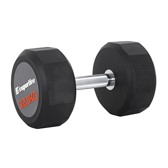 Hantle jednoręczne inSPORTline Profi CPU ∙ waga 2,5-50 kg ∙ kształt hex ∙ stal z gumą/PVC ∙ antypoślizgowy uchwyt