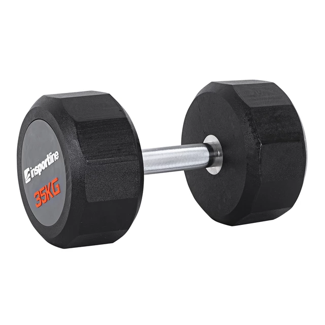 Hantle jednoręczne inSPORTline Profi CPU ∙ waga 2,5-50 kg ∙ kształt hex ∙ stal z gumą/PVC ∙ antypoślizgowy uchwyt