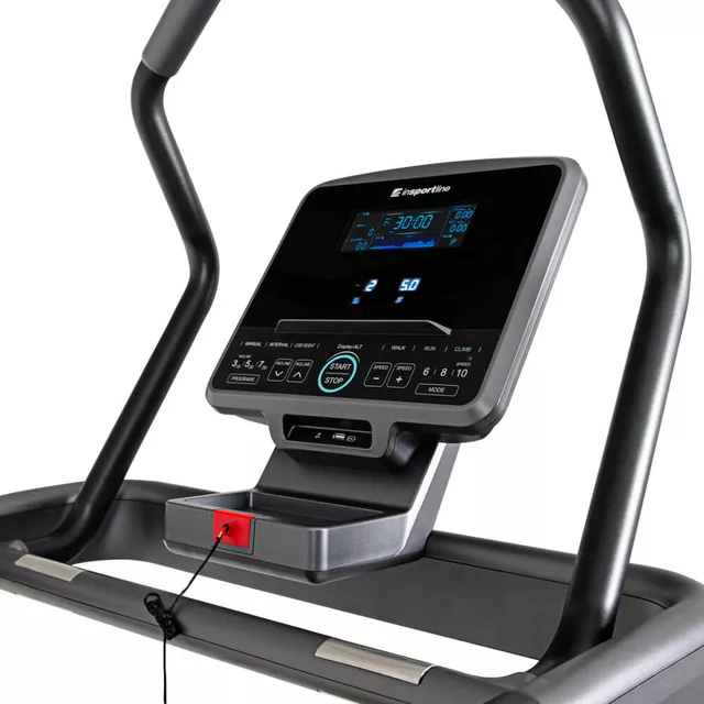 Profesjonalna bieżnia inSPORTline Hill Lite ∙ max 18 km/h ∙ 20 programów ∙ 40 poziomów nachylenia ∙ amortyzacja wstrząsów ∙ USB ∙ głośniki