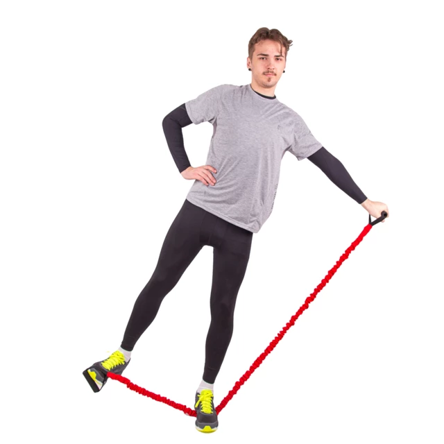 Ekspander gumowy / tubing inSPORTline Morpo RS693 • 130 cm • opór ok. 3,8 kg • uchwyty piankowe