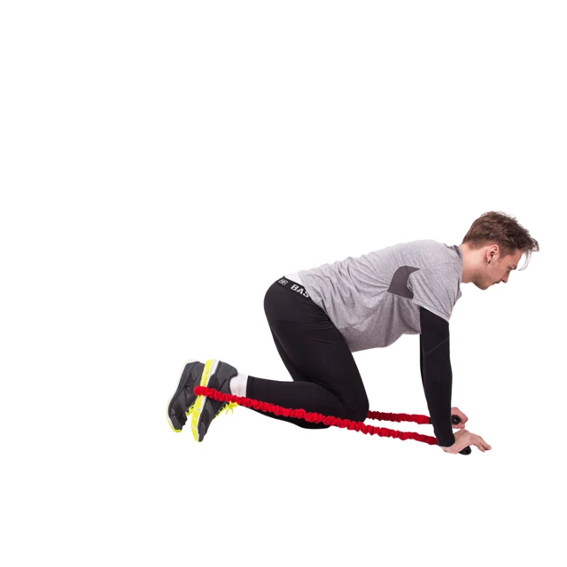 Ekspander gumowy / tubing inSPORTline Morpo RS693 • 130 cm • opór ok. 3,8 kg • uchwyty piankowe