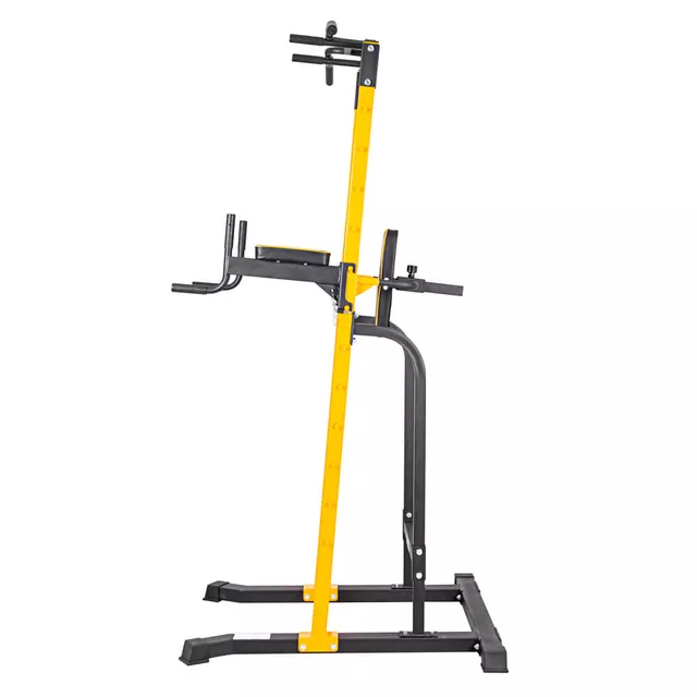 Stacja wielofunkcyjna inSPORTline Power Tower PT250 ∙ drążek + dipy + stojak ∙ udźwig 150 kg ∙ drążek z wieloma uchwytami - Czarno-żółty