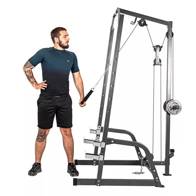 Wielofunkcyjny stojak + atlas z ławką inSPORTline Power Rack PW60 ∙ konstrukcja stalowa ∙ zestaw domowy