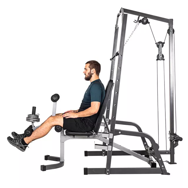 Wielofunkcyjny stojak + atlas z ławką inSPORTline Power Rack PW60 ∙ konstrukcja stalowa ∙ zestaw domowy