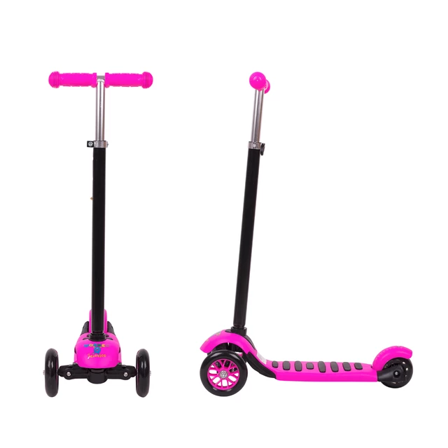 Hulajnoga trójkołowa 3w1 Worker Jaunsee różowa ∙ siodełko i prowadnik ∙ koła PU 120/100 mm ∙ waga 3,1 kg ∙ nośność 50 kg ∙ wiek 1+ - Różowy