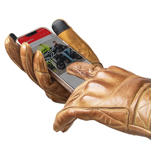 Skórzane rękawice motocyklowe B-STAR Chatanna - Brązowy Vintage