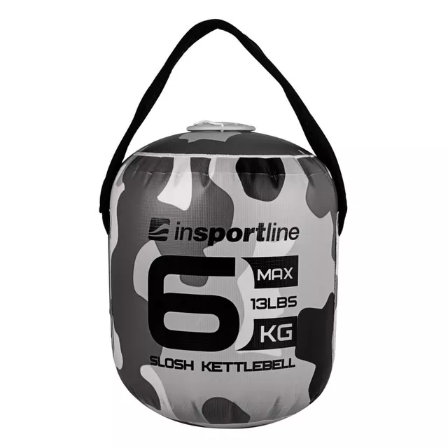 Hantla wodna do ćwiczeń inSPORTline Quabell 6 kg ∙ typ vin-bell ∙ regulowana do 6 kg ∙ neoprenowy grip ∙ antypoślizgowa