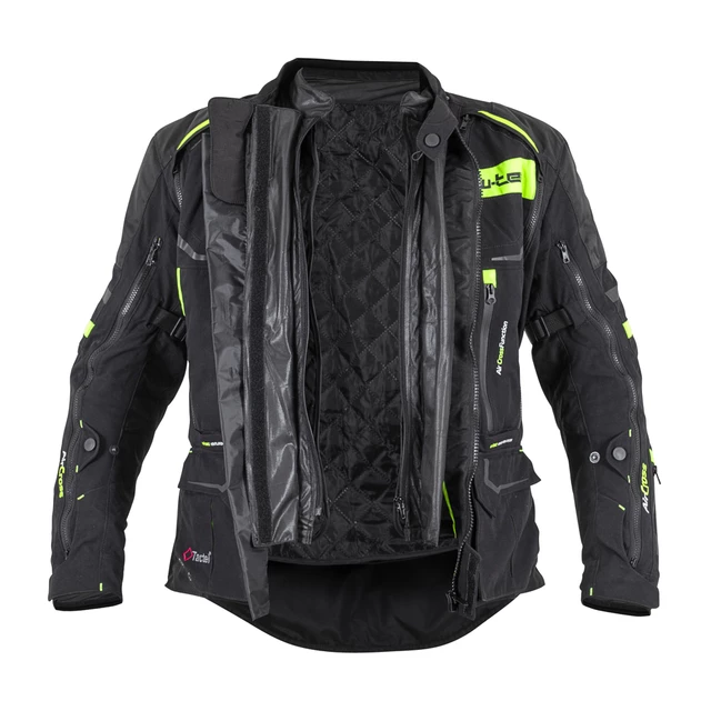 Męska kurtka motocyklowa W-TEC Aircross - Czarno-szary