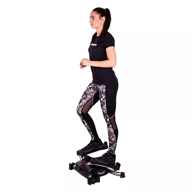 Duży stepper skrętny z linkami inSPORTline Big ∙ regulowane obciążenie ∙ nośność 100 kg ∙ wyświetlacz LCD ∙ cichy