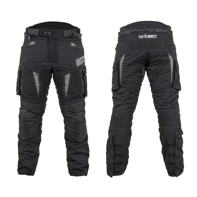 Męskie spodnie motocyklowe W-TEC Aircross - Czarno-szary - Czarno-szary