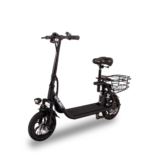 Hulajnoga elektryczna z siodełkiem W-TEC Billar II 500W ∙ koła 12″ ∙ 30 km zasięg - Czerwony - Czarny