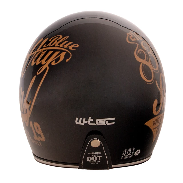 Kask motocyklowy otwarty W-TEC Café Racer - 3 sposoby surfowania w kolorze brązowym