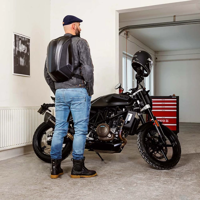 Męskie dżinsy motocyklowe W-TEC Grandus EVO - Niebieski
