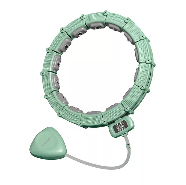 Hula hop z obciążeniem inSPORTline Weight Hoop Lite 69–135 cm ∙ magnetyczne wypustki ∙ ekran LCD ∙ regulowany obwód