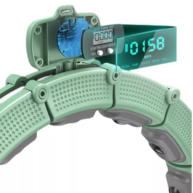 Hula hop z obciążeniem inSPORTline Weight Hoop Lite 69–135 cm ∙ magnetyczne wypustki ∙ ekran LCD ∙ regulowany obwód