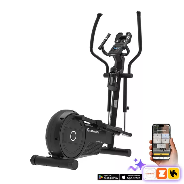 Orbitrek magnetyczny inSPORTline ZenStride 300 ∙ 16 poziomów oporu ∙ aplikacja Zwift ∙ nośność 150 kg ∙ Bluetooth