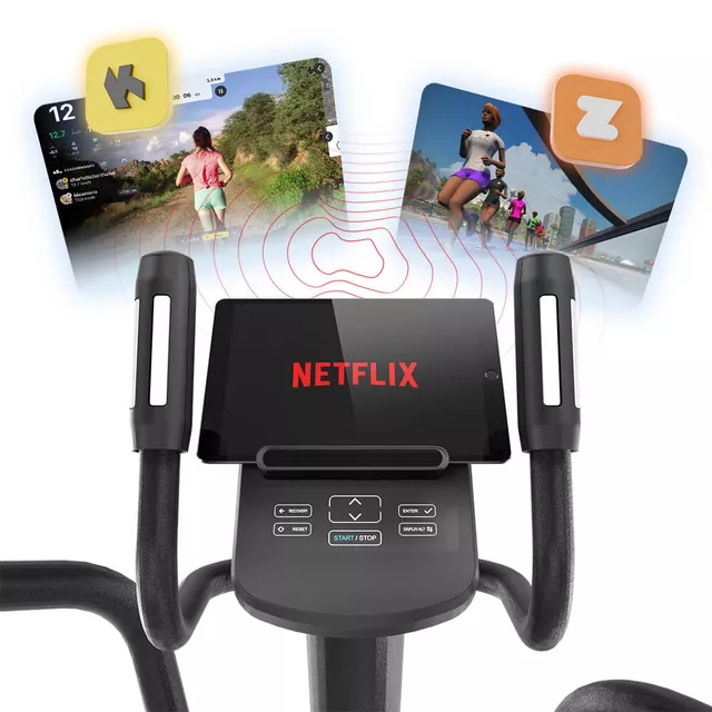Orbitrek przednionapędowy inSPORTline ZenStride 200 ∙ składany ∙ 16 poziomów obciążenia ∙ aplikacje Zwift/Kinomap ∙ program HRC