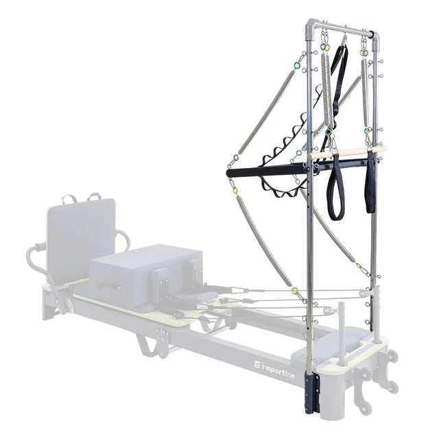 Wieża do reformera pilates inSPORTline Comfolder EVO ∙ nośność 100 kg ∙ 45 oczek mocujących ∙ uchwyt V regulowany