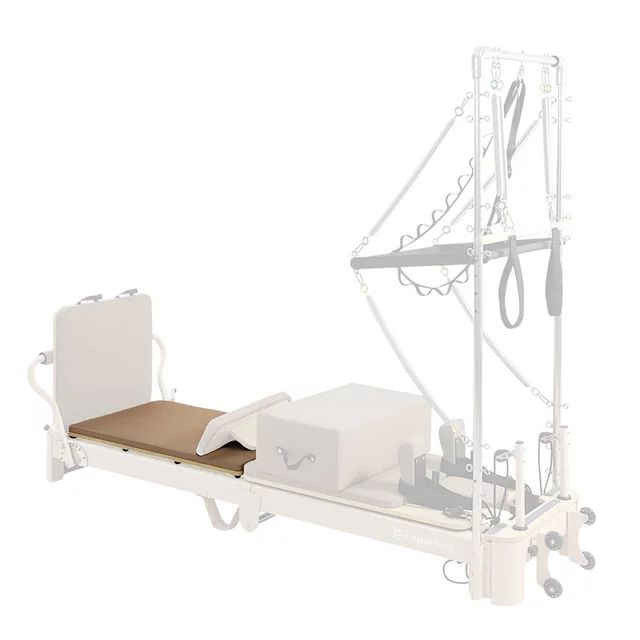 Platforma wypełniająca do reformera Pilates inSPORTline Comfolder EVO ∙ nośność 120 kg ∙ drewno dębowe ∙ skóra PU - Antracyt