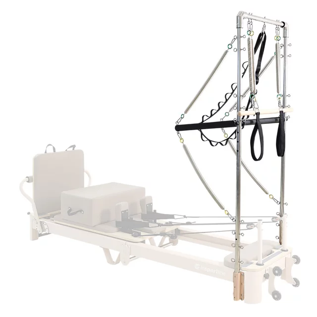 Wieża do reformera pilates inSPORTline Comfolder EVO ∙ nośność 100 kg ∙ 45 oczek mocujących ∙ uchwyt V regulowany