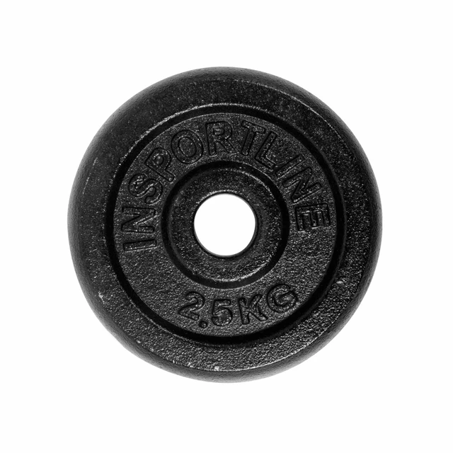Zestaw gryf + talerze inSPORTline Castblack ∙ łamany 120 cm ∙ 30 mm ∙ 45 kg ∙ powlekane żeliwo