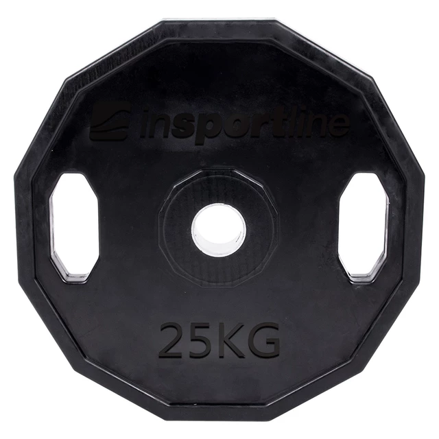 Gumowane obciążenie olimpijskie inSPORTline Ruberton 1,25 kg ∙ gumowane ∙ z uchwytami ∙ otwór 50 mm ∙ antypoślizgowe