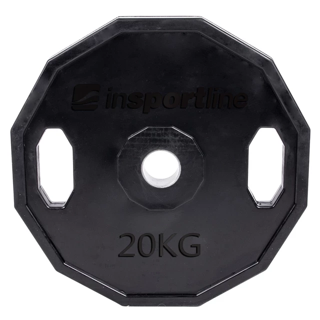 Gumowane obciążenie olimpijskie inSPORTline Ruberton 1,25 kg ∙ gumowane ∙ z uchwytami ∙ otwór 50 mm ∙ antypoślizgowe