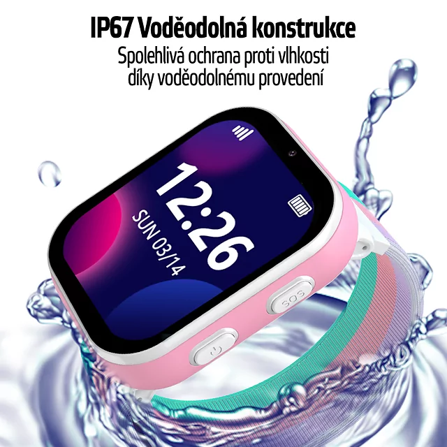 Smartwatch dziecięcy inSPORTline Cubbio ∙ wymienne ramki ∙ śledzenie GPS ∙ przycisk SOS ∙ połączenia głosowe ∙ IP 67 ∙ karta SIM - Biały