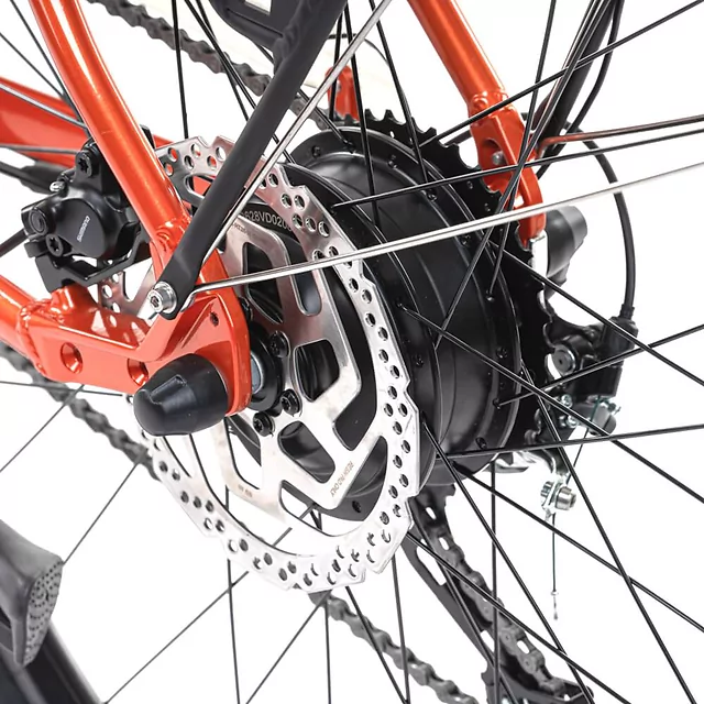 Miejski rower elektryczny z oświetleniem Levit Musca Urban HD 630 28" - Orange Pearl