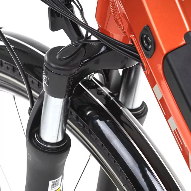 Miejski rower elektryczny z oświetleniem Levit Musca Urban HD 468 28" - Orange Pearl