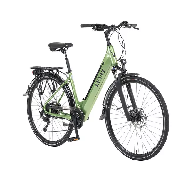 Miejski rower elektryczny z oświetleniem Levit Musca Urban HD 630 28" - Orange Pearl