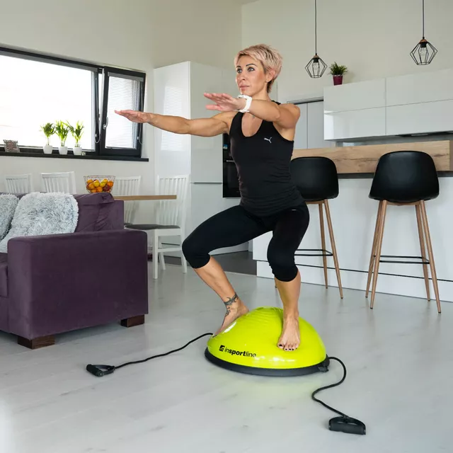 Trener równowagi do ćwiczeń ∙ platforma balansująca inSPORTline Dome UNI ∙ z linkami oporowymi ∙ stabilny ∙ antypoślizgowy